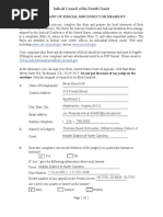 Complaint of Judicial Misconduct or Disability - Uswgo Brian D. Hill W/exhibits/statement - Facts