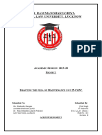 Dr. Ram Manohar Lohiya National Law University, Lucknow: Cademic Ession Roject