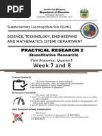 Week 7 and 8: Practical Research 2