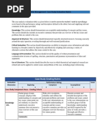 Risk Management: Case-Study Evaluation Rubric