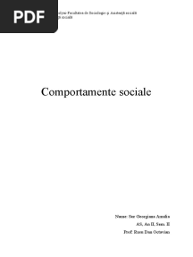 Comportamente Sociale 