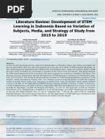 Literature Review: Development of STEM Learning in Indonesia Based On Variation of Subjects, Media, and Strategy of Study From 2015 To 2019