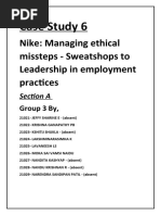 Nike: Managing Ethical Missteps - Sweatshops To Leadership in Employment Practices