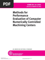 Methods For Performance Evaluation of Computer Numerically Controlled Machining Centers