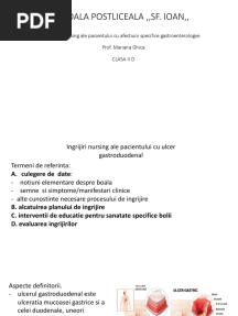Ingrijiri Nursing Ale Pacientului Cu Afectiuni Digestive