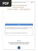 Christian Marriage Registration - Bishop, Pastor and Licensee - Login - Portal - User Manual