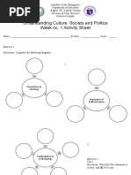 Understanding Culture, Society and Politics Week No. 1 Activity Sheet