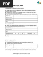 Assessment Task 2 Cover Sheet: Student Declaration