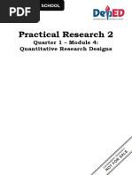 Practical Research 2: Quarter 1 - Module 4: Quantitative Research Designs