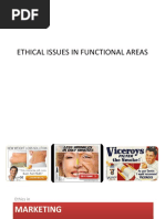 Ethical Issues in Functional Areas