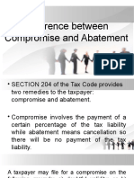 Difference Between Compromise and Abatement