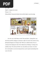 Paper 1 Calvin and Hobbes Essay - Sarah Al Obaidan