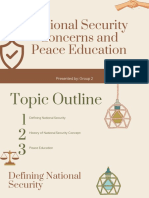 National Security Concerns and Peace Education