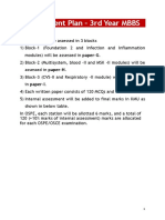 Assessment Plan - 3rd Year MBBS