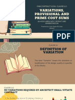 Variations, Provisional and Prime Cost Sums: Pam Contract 2006: Clause 11.0