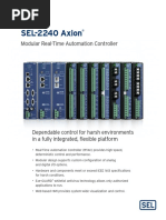 SEL-2240 Axion: Modular Real-Time Automation Controller