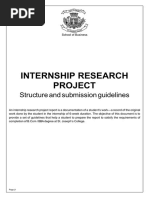 Internship Research Project Guidelines