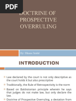 Doctrine of Prospective Overruling: By: Bhanu Jindal