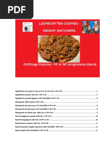 120 Recettes WW Au Cookeo