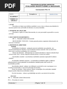 PS-L-10 Evaluarea Incertitudinii La Masurare