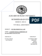 Constitutional Dimension of Environment Protection