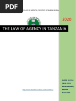 The Law of Agency in Tanzania