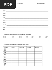 Examen de Matematicas Tercer Grado Tercer Trimestre