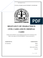 Relevancy of Character in Civil and Criminal Cases