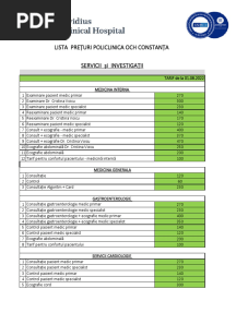 71 Catalog Preturi Policlinica Och Constanta