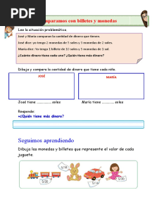 FICHA DE ACTIVIDAD-Comparamos Con Billetes y Monedas Ok