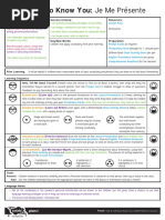 Lesson Plan Je Me Presente