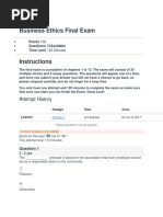 Business Ethics ESB5011 Final Exam PDF