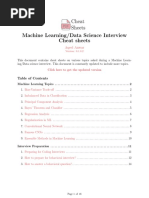 Cheat Sheet - Machine Learning - Data Science Interview PDF