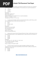 Sample Delphi TVS Placement Test Paper