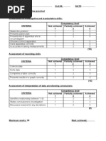 Rubric for Specific Experiment - Ohm's Law