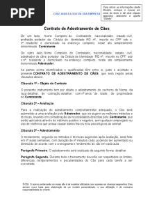Contrato de Adestramento de Caes