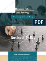 Business Policy and Strategy: Presented By: Jerissa Joy Taong