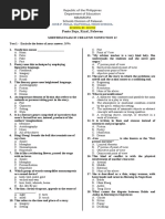 Creative Nonfiction Midterm Examination