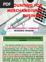 Accounting For Training Merchandising Business