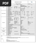 Instrument Data For Coriolis Flow Transmitter