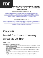 Human Development and Performance Throughout The Lifespan 2nd Edition Cronin Solutions Manual Download