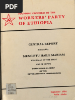 Founding Congress of The Workers' Party of Ethiopia. Central Report Delivered by Mengistu Haile Mariam (Mengistu Haile Mariam)