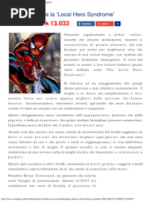 Il Poker Online e La 'Local Hero Syndrome' - Assopoker