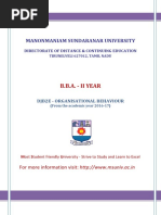 Manonmaniam Sundaranar University: B.B.A. - Ii Year