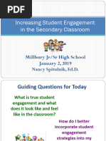 Increasing Secondary Student Engagement Millbury