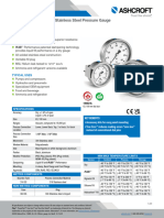 Datasheet 1008s 60 100 Stainless Steel Pressure Gauge