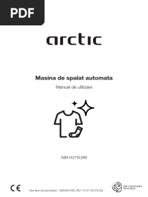 Manual Utilizare Masina Spalat Rufe Arctic