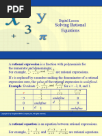 Solve Rational Equations