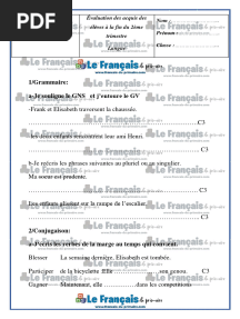Langue 5ème Année 2ème Trimestre