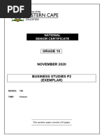 Bus Studies p2 Gr10 QP Nov2020 English